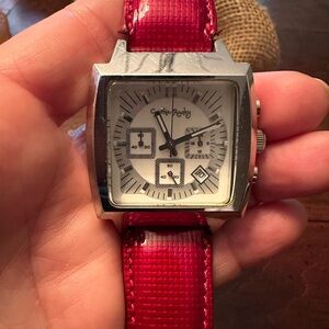 TOKYObay women’s Red patent leather watch